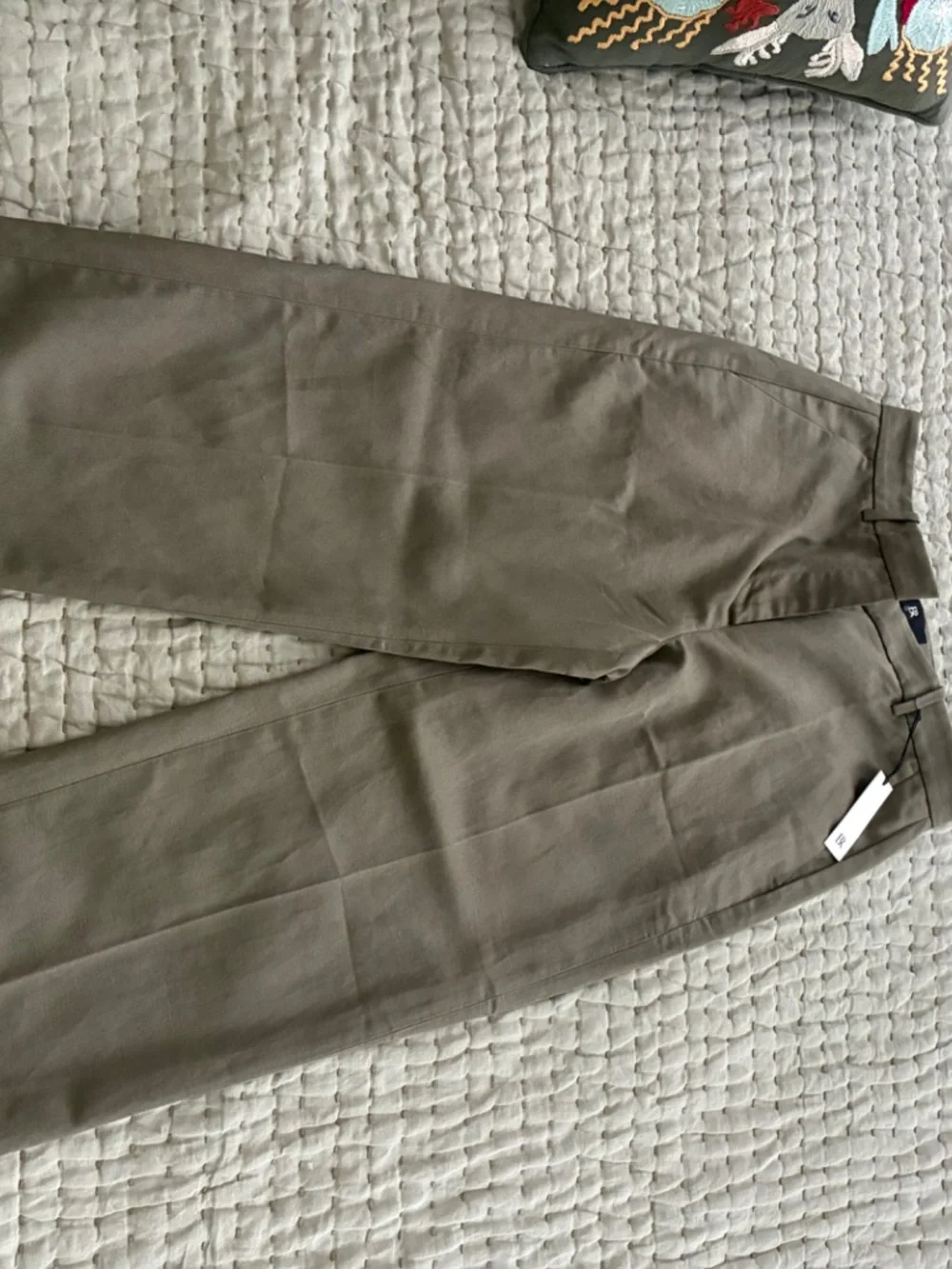 Banana Republic Olive Green Cotton/Linen blend trouser pants Size 4